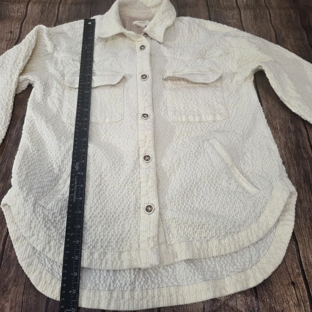 Maeve Corduroy Shirt Jacket Womens M Cream Cabincore Gorpcore Grandmillennial
